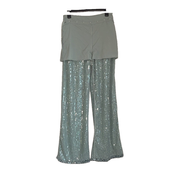 TEAL SEQUIN PANTS ✨✨✨ - Picture 6 of 9